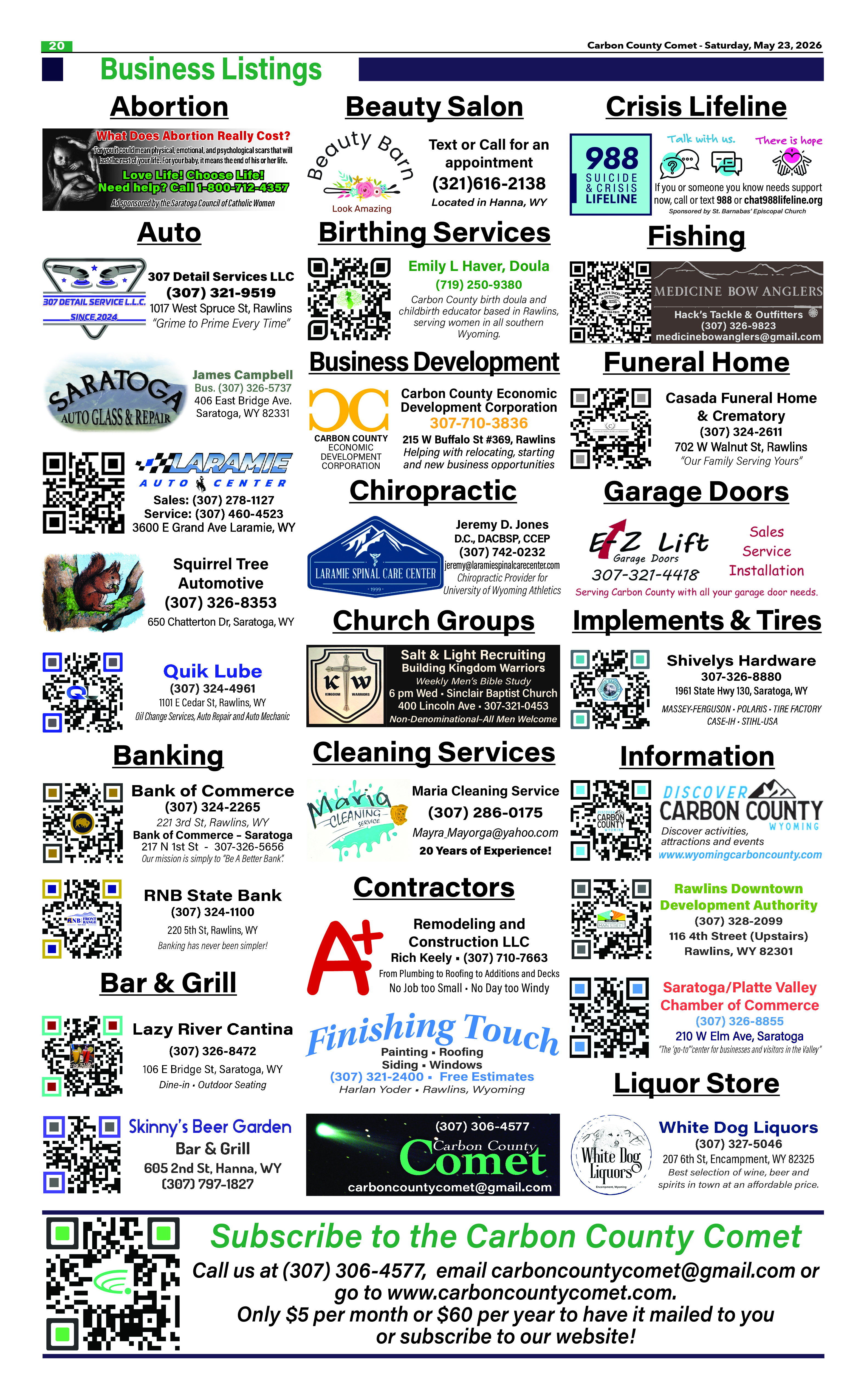 Carbon County Comet - Staff Photo - Create Article